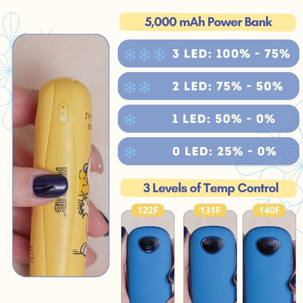 PEANUTS SNOOPY Mini Hand Warmer Power Bank (Yellow) - BoFriends US Store